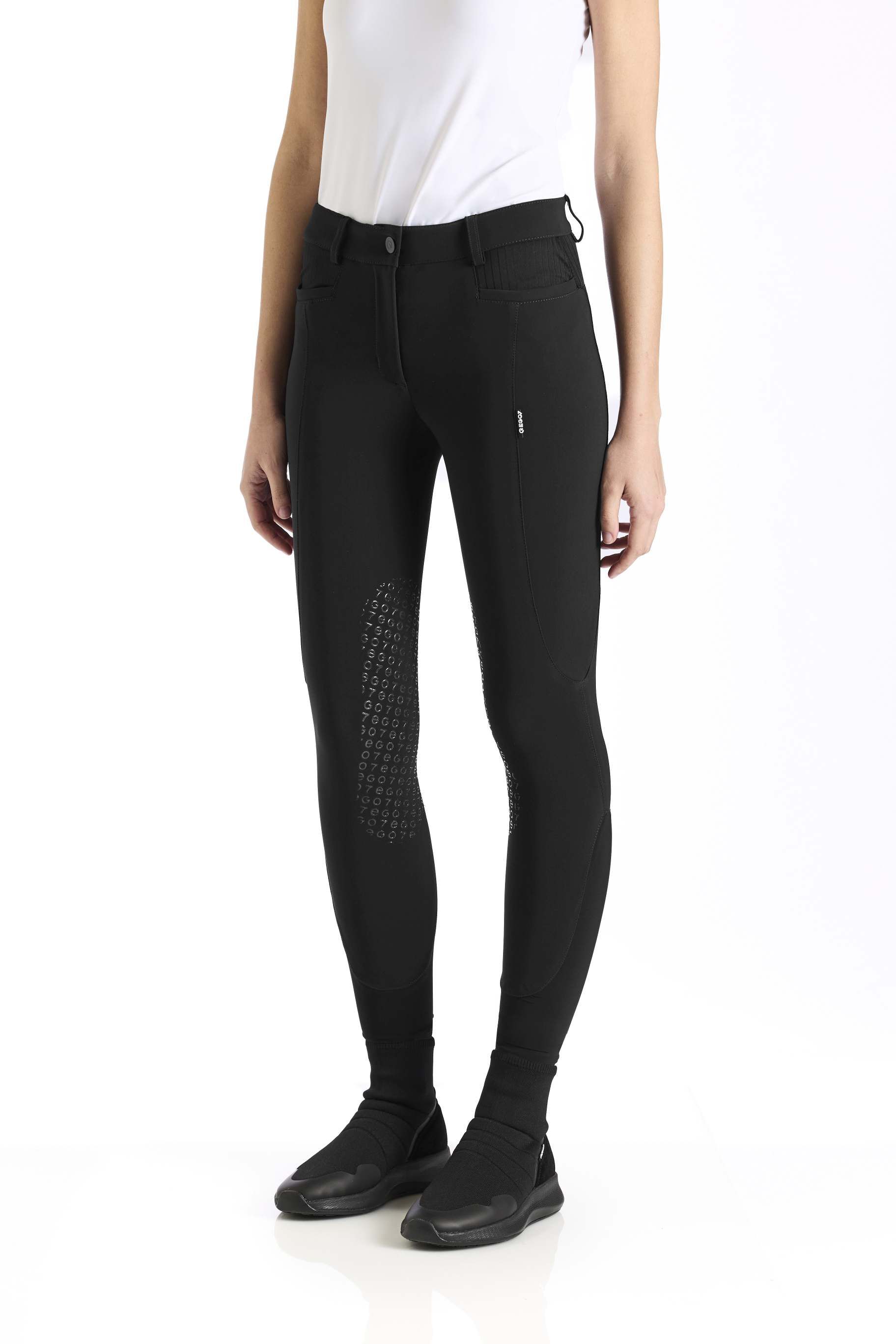 Reithose Jumping Ribbed Breeches MV FS25, Kniebesatz, Damen